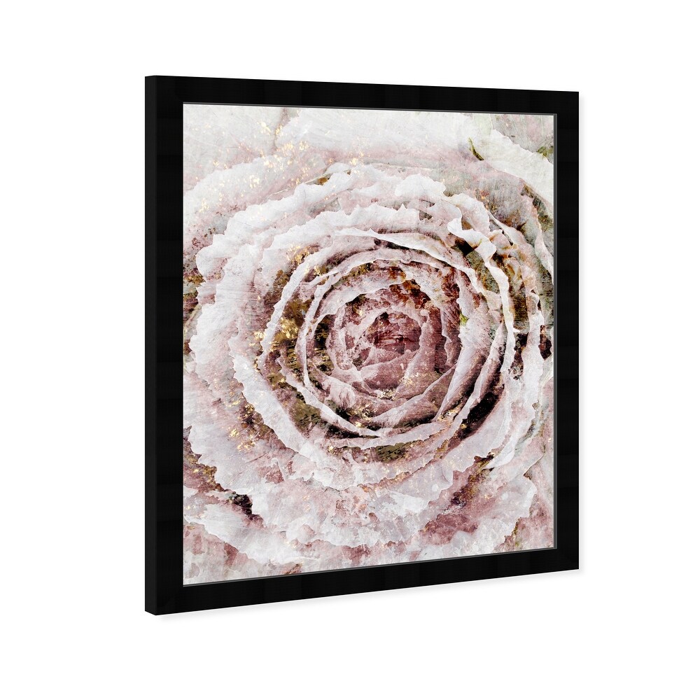 Blush Pink and White Rose Flower Farmhouse Frame Art Print for Entry Way