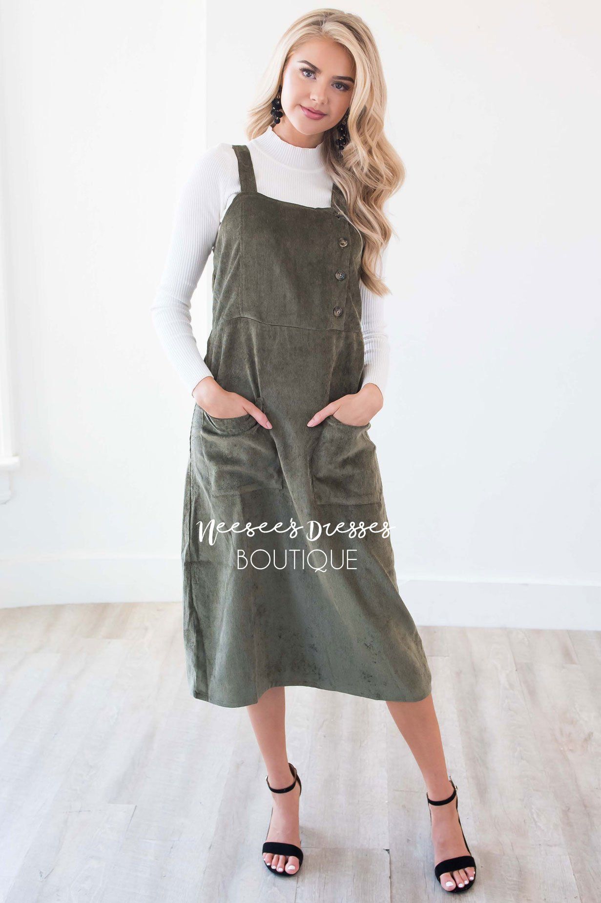 The Lennon Corduroy Overall Dress