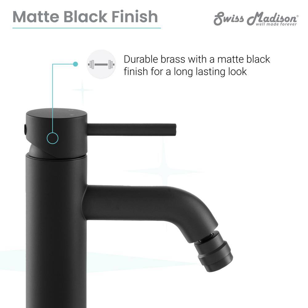 Swiss Madison Ivy Single-Handle Bidet Faucet in Matte Black SM-DF81MB