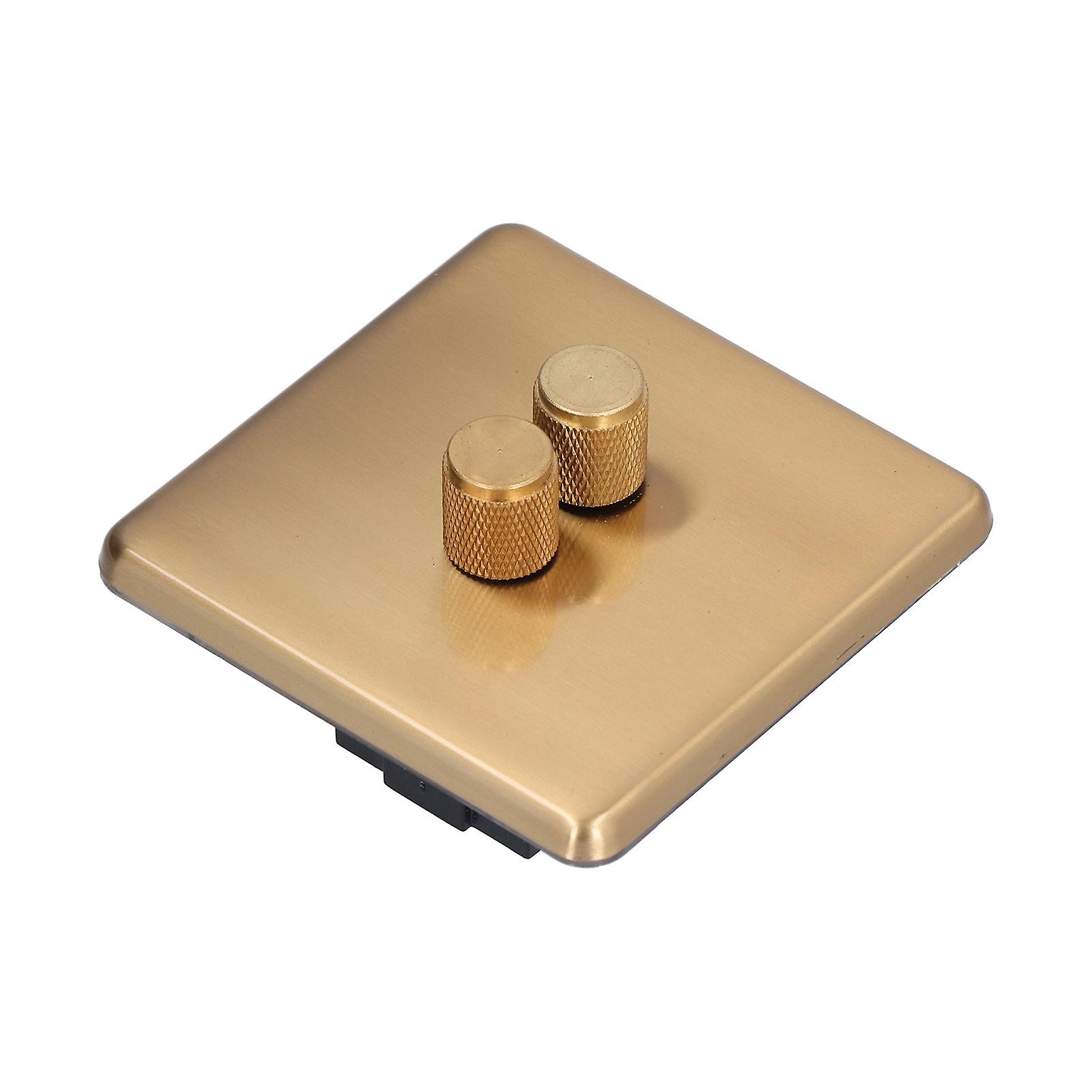 Dimmer Light Switches Elegant Scratch Proof Durable Brushed Brass Switch For Home Use Ac220vdual Dimming