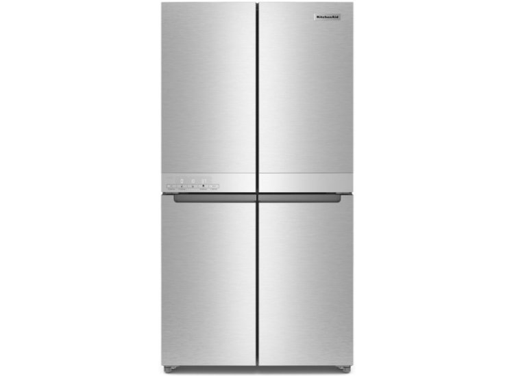 KitchenAid ADA 19.4 Cu. Ft. Counter-Depth 4-Door Refrigerator in PrintShield Stainless Steel