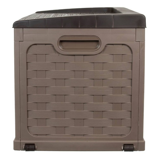 Starplast 88 Gallon Deck Box Plastic Mocha Brown