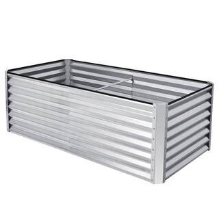 Gymax 70 in. x 35 in. x 24 in. Raised Garden Bed Large Metal Planter Box Kit for Vegetable Herb GYM09702