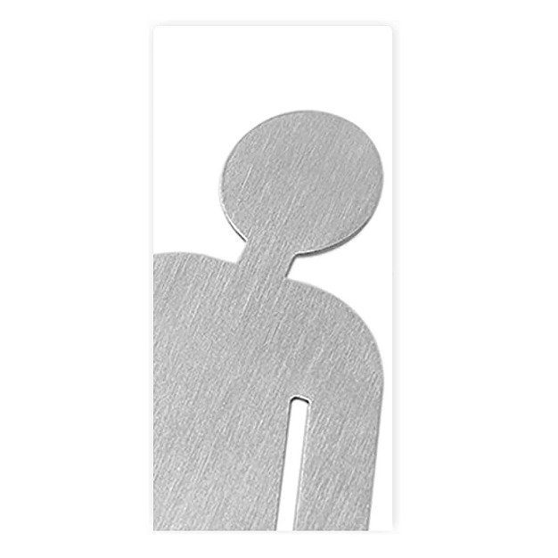 Bamodi Toilet Signs For Ladies amp Gents Set Of 2 Self adhesive Stainless Steel Door Signs 4 3 quot x2 quot matte Finish Easy To Apply