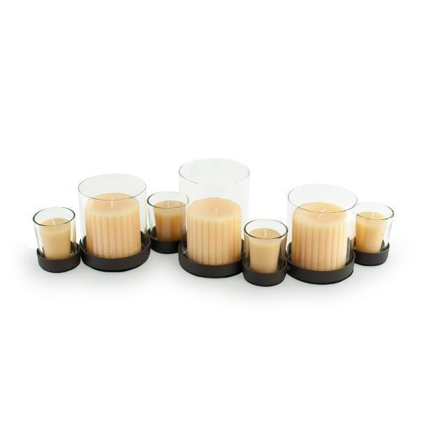 X 5 2 quot 7 Pillar votive Candle Holder Black Danya B