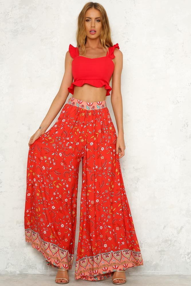 Little Lion Crop Top Red