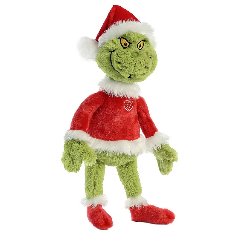 Aurora Large Green Dr. Seuss 16 Grinch Santa Whimsical Stuffed Animal