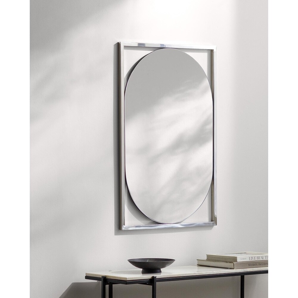 Diane Oval Metal Framed Wall Mirror