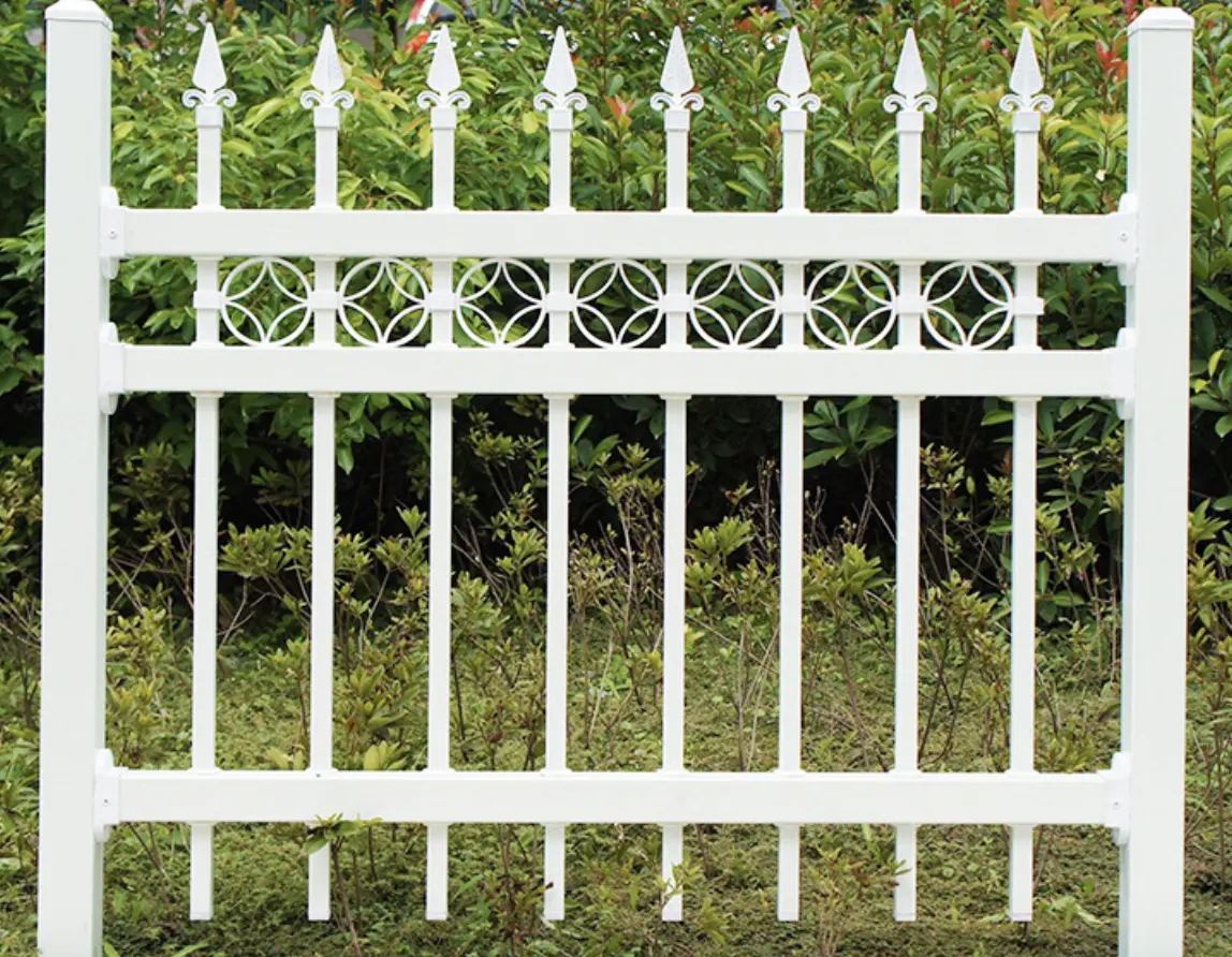 Supply Modern design Cheap Wrought Iron Fence Panel Black Galvanized Steel Fence Garden Aluminum fence