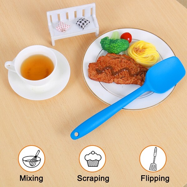 3pcs Silicone Heat Resistant Non-scratch Non Stick Spatula Set - 3 Pcs