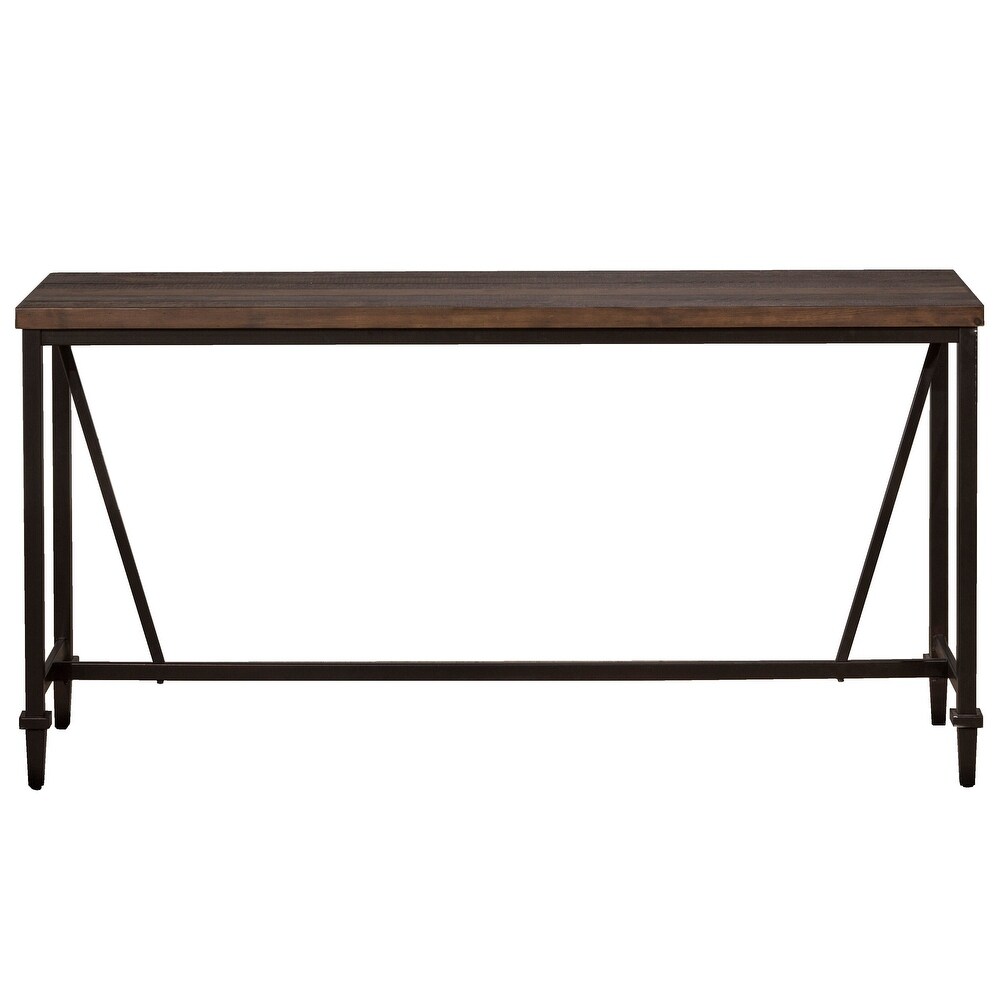 Hillsdale Furniture Trevino Metal Table  Distressed Walnut