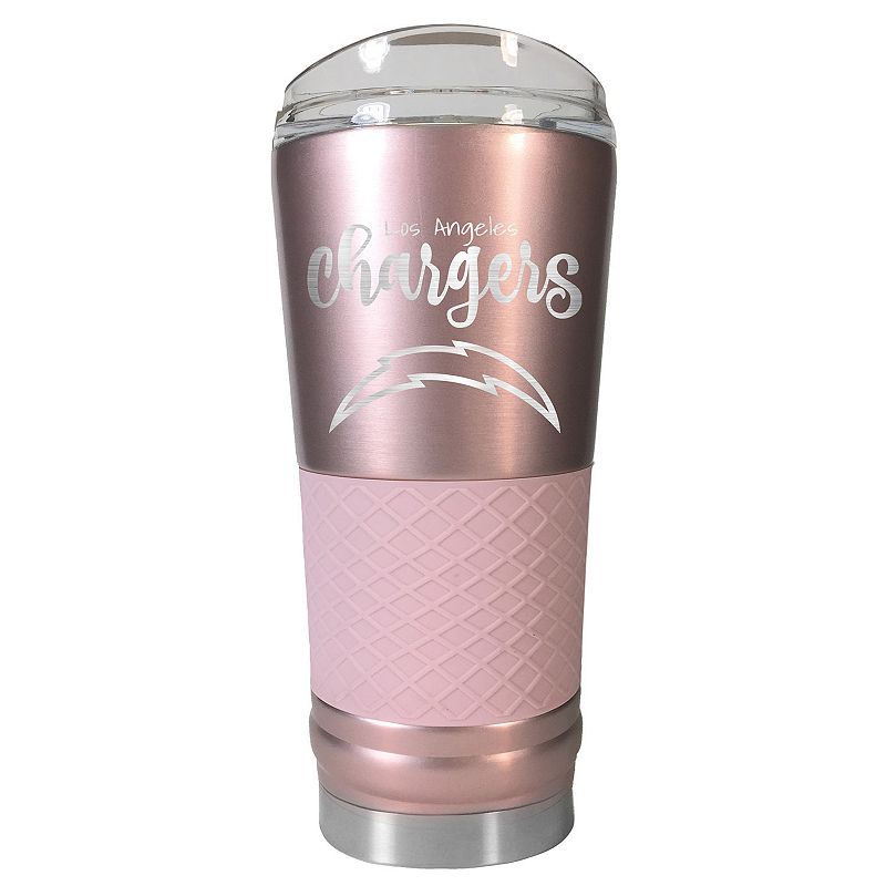 Los Angeles Chargers 24 oz Rose Gold Finish Vacuum Insulated NFL Draft Tumbler