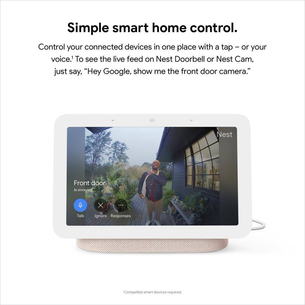 Google Nest Hub 2nd Gen - Smart Home Speaker and 7 in. Display with Google Assistant - Sand GA02307-US