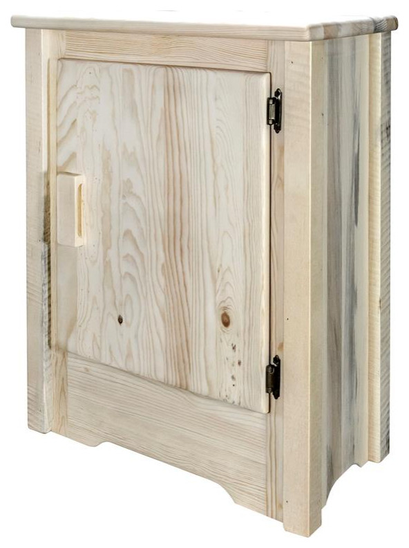 Montana Woodworks Homestead Right Hinged Wood Accent Cabinet in Natural   Rustic   Accent Chests And Cabinets   by Homesquare  Houzz