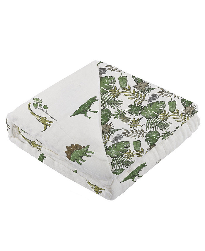 Newcastle Classics Dino Days and Tropical Forest 100% Soft Cotton Blanket 47 X 47