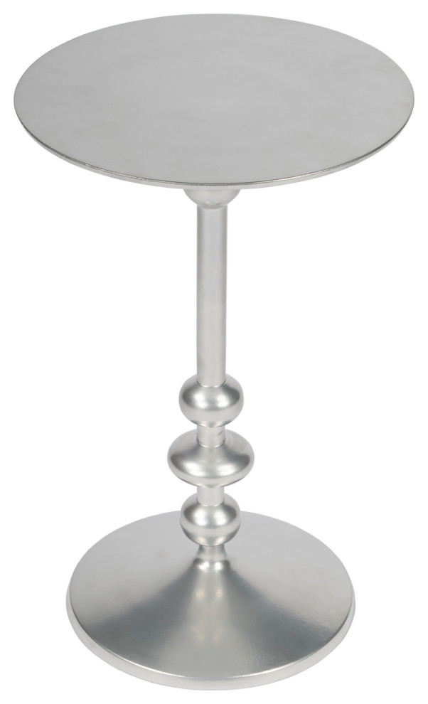 Butler Transitional Zora Silver Iron Pedestal End Table 9340220   Traditional   Side Tables And End Tables   by Butler Specialty Company  Houzz