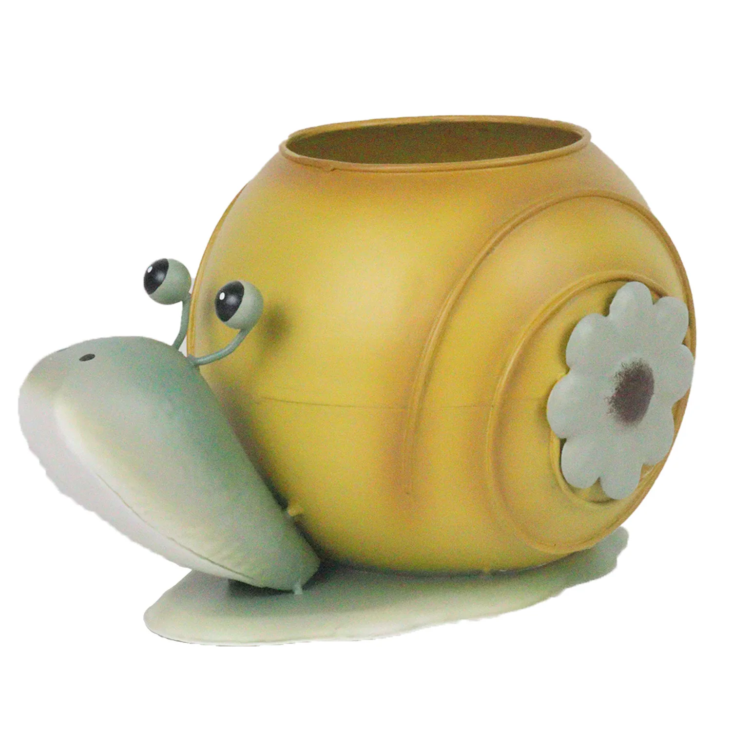 Metal Snail Plant Pot Flowerpot Animal Garden Pots Planter Bonsai Holder for Garden Ornament