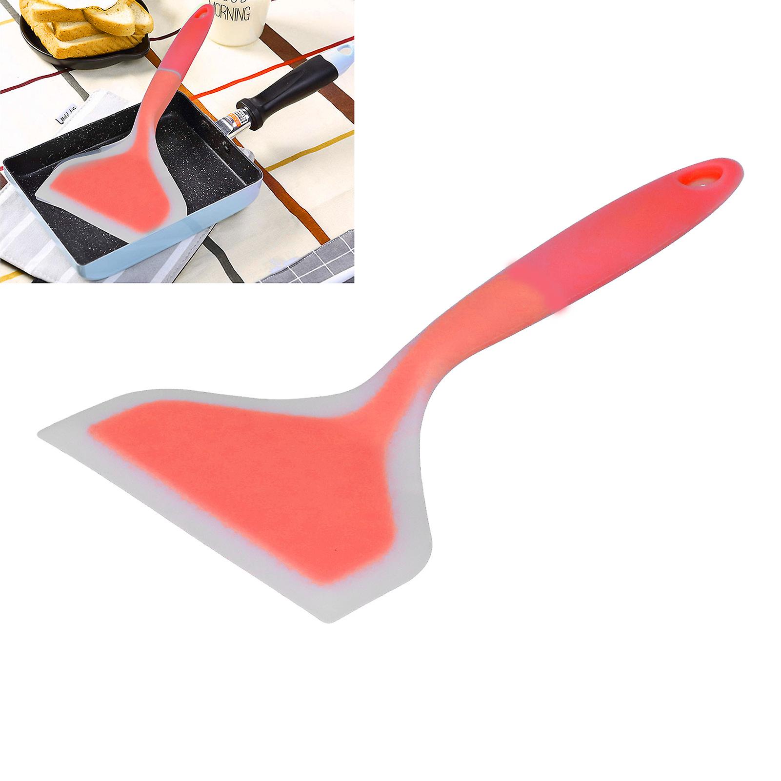 Silicone Spatula， Heat Resistant Kitchen Shovel Spatula Nonstick Wide Mouth Frying Rubber Spatula For Home， Baking， Cooking[orange]