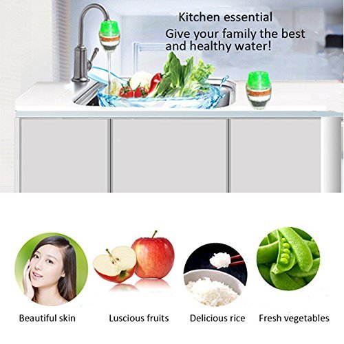 Activated Carbon Kitchen Tap Water Clean Purifier Filtration Filter Faucet (21-23mm dia)