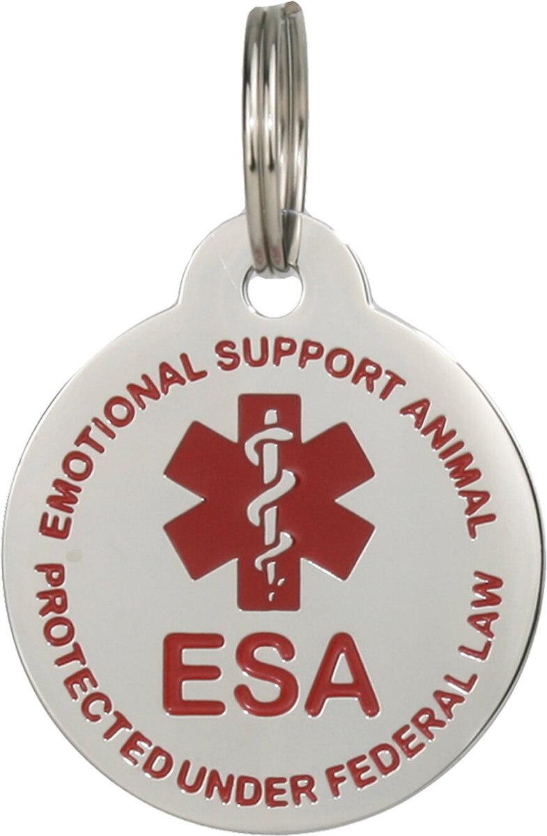 Frisco Emotional Support Animal Personalized Dog and Cat ID Tag， Round Shape