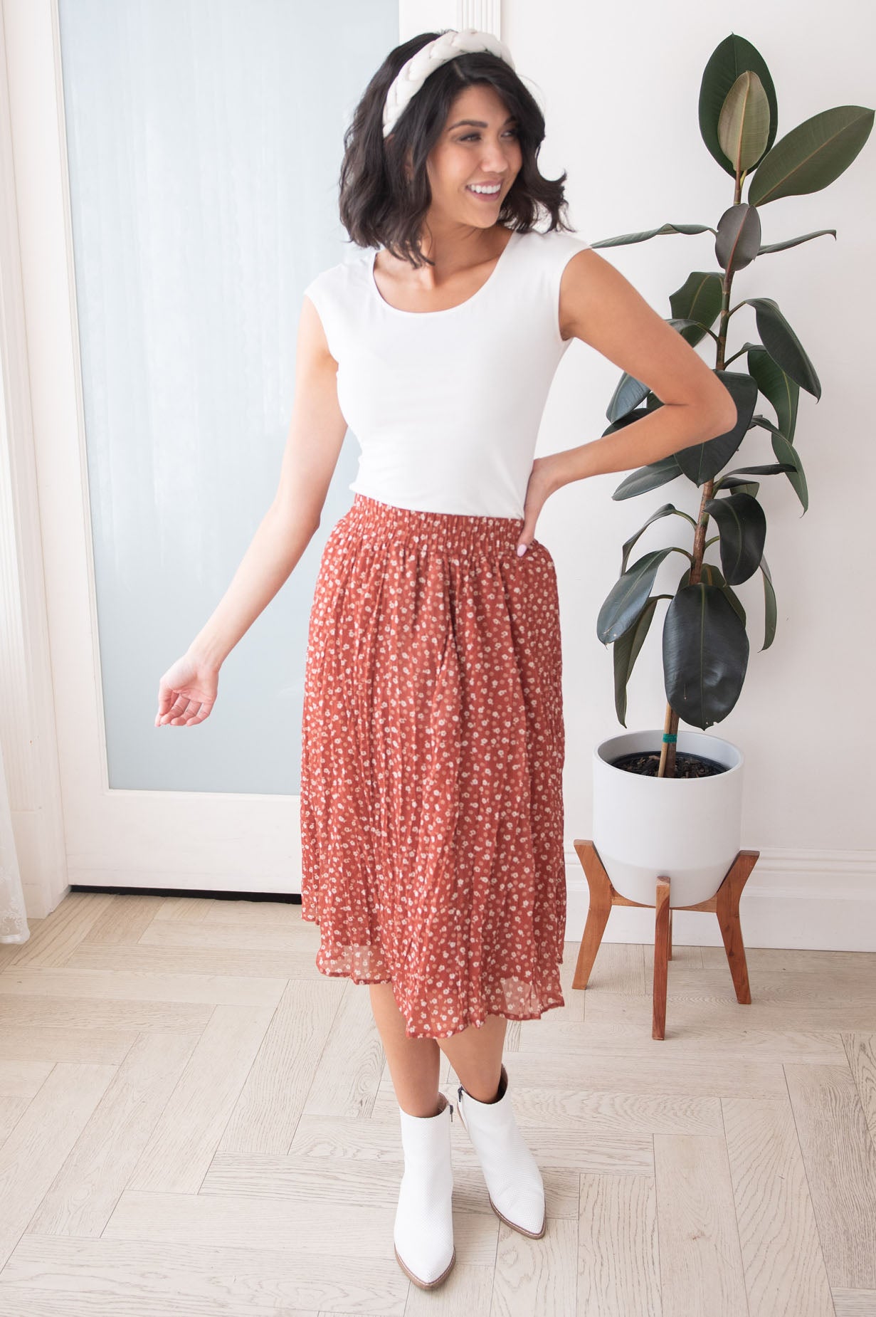 Take Me Away Modest Pocket Skirt