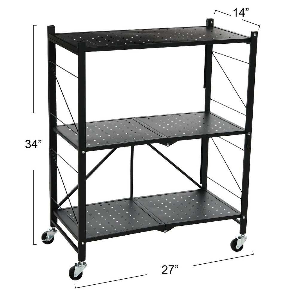 Metal 3 Tier Foldable Utility Rack   26.8\