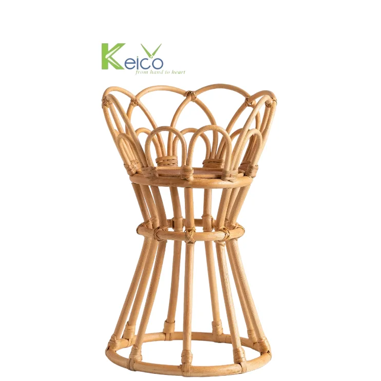 New Design and Best Price for Wholesaler Rattan Plant Stand For Garden Made in Viet Nam from Keico