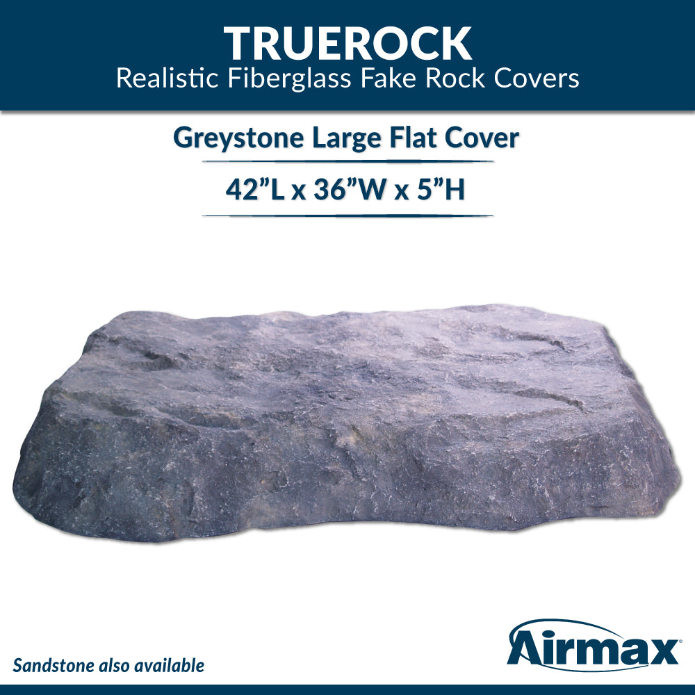 CrystalClear TrueRock Fake Fiberglass Flat Rock, Large, Greystone, 42 x 36 x 5 …