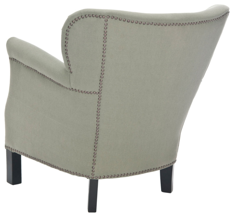 Ann Arm Chair With Bass Nail Heads Sea Mist   Transitional   Armchairs And Accent Chairs   by Peachtree Fine Furniture  Houzz