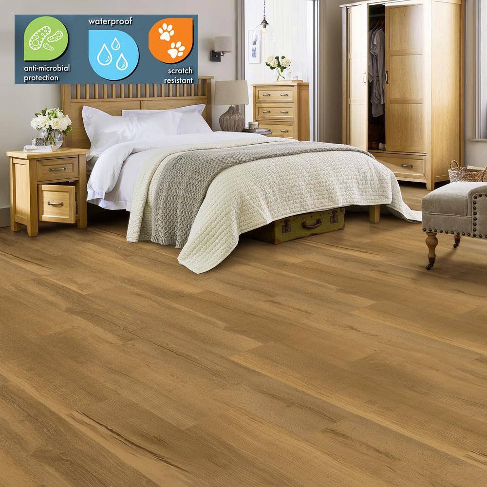 Lifeproof Comanche Hickory 12 MIL x 8.7 in. W x 48 in. L Click Lock Waterproof Luxury Vinyl Plank Flooring (20.1 sqftcase) I1769716L