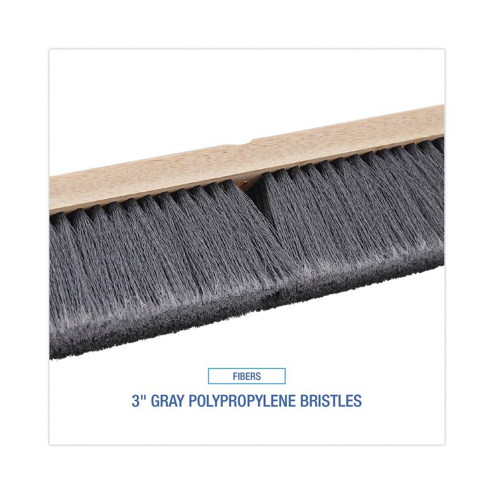 ProLine 36 in. Floor Brush Head with 3 in. Gray Flagged Polypropylene Brush BWK20436