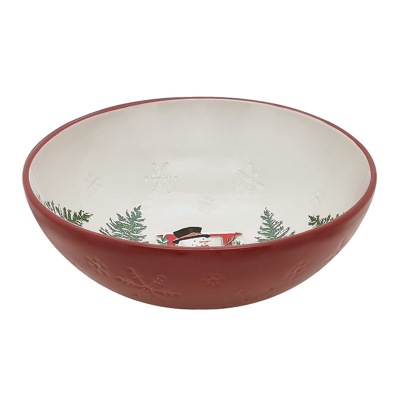 St. Nicholas Square? Yuletide Snowman Serving Bowl