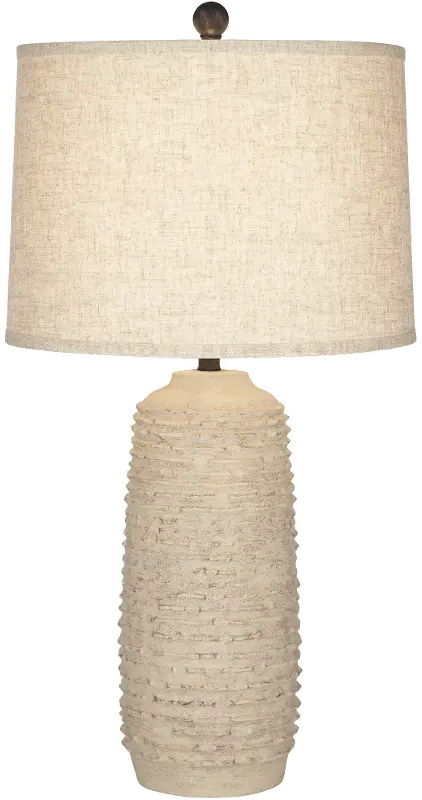 Mora 31 Inch Beige Burlap Lamp