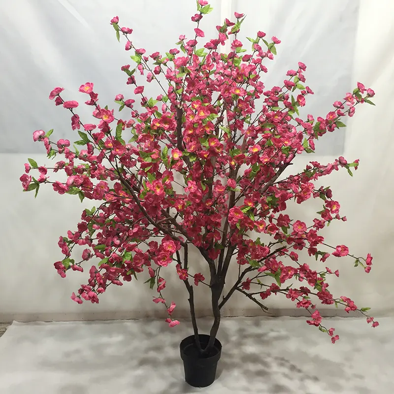 Indoor Romantic Wedding Supplies Decorations White Pink Cherry Blossom Tree Artificial For Sale