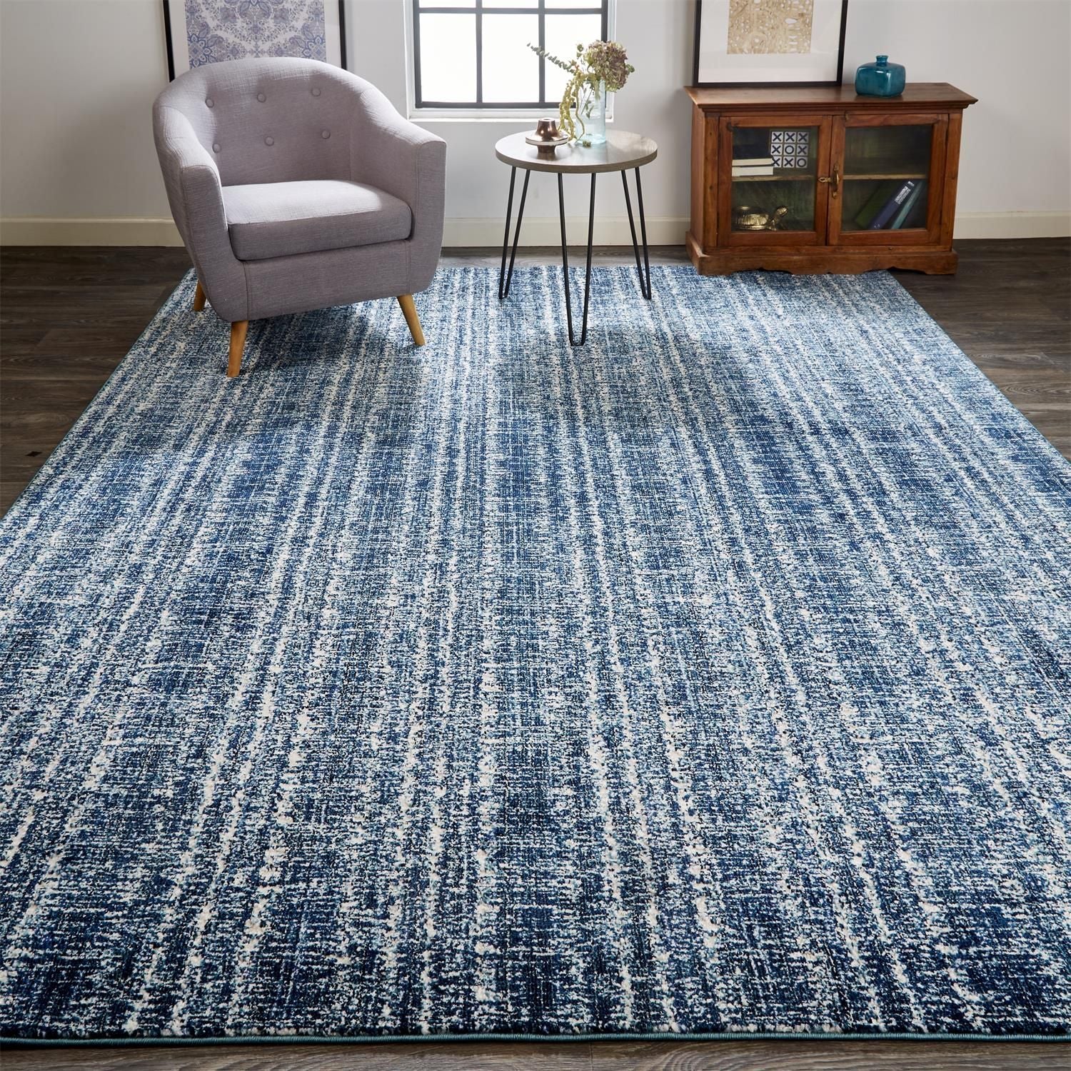 Meera Teal and Ivory Rug by BD Fine