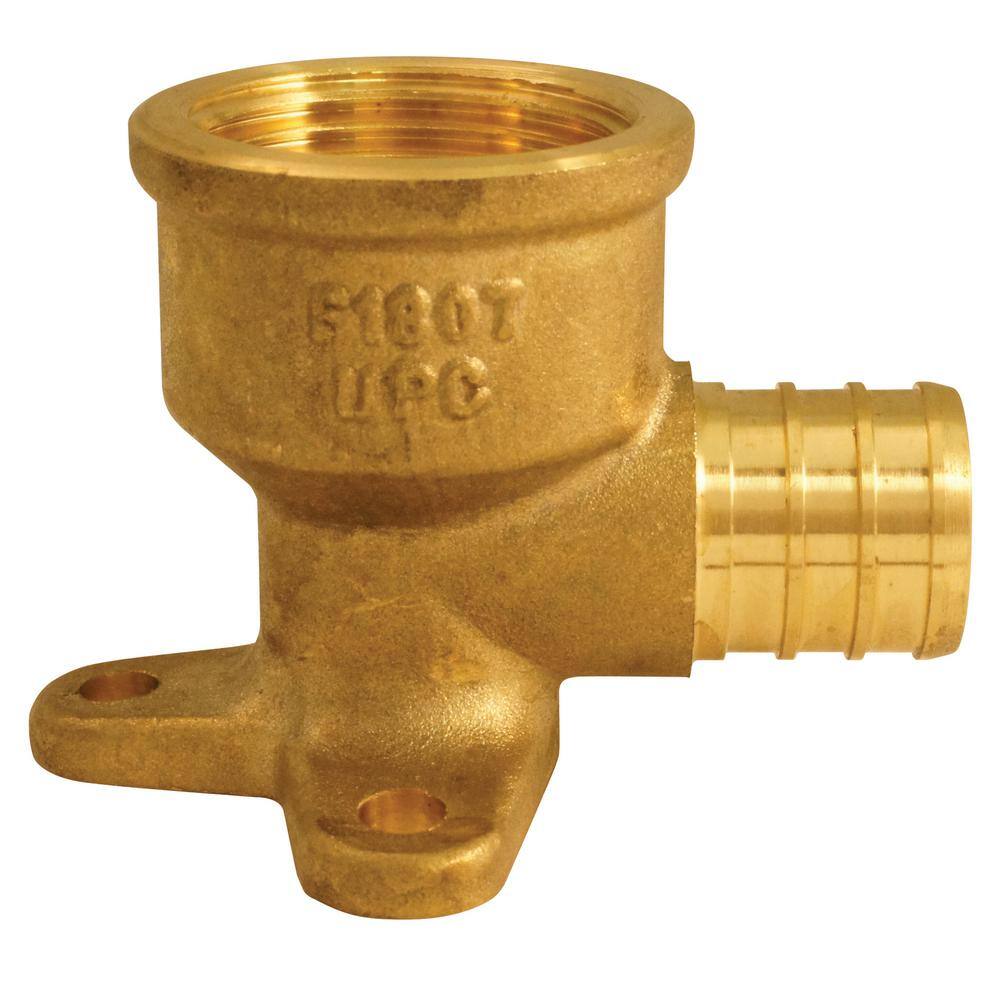 Apollo 12 in. Brass PEX-B Barb x 12 in. Female Pipe Thread Adapter 90-Degree Drop-Ear Elbow APXDEE12