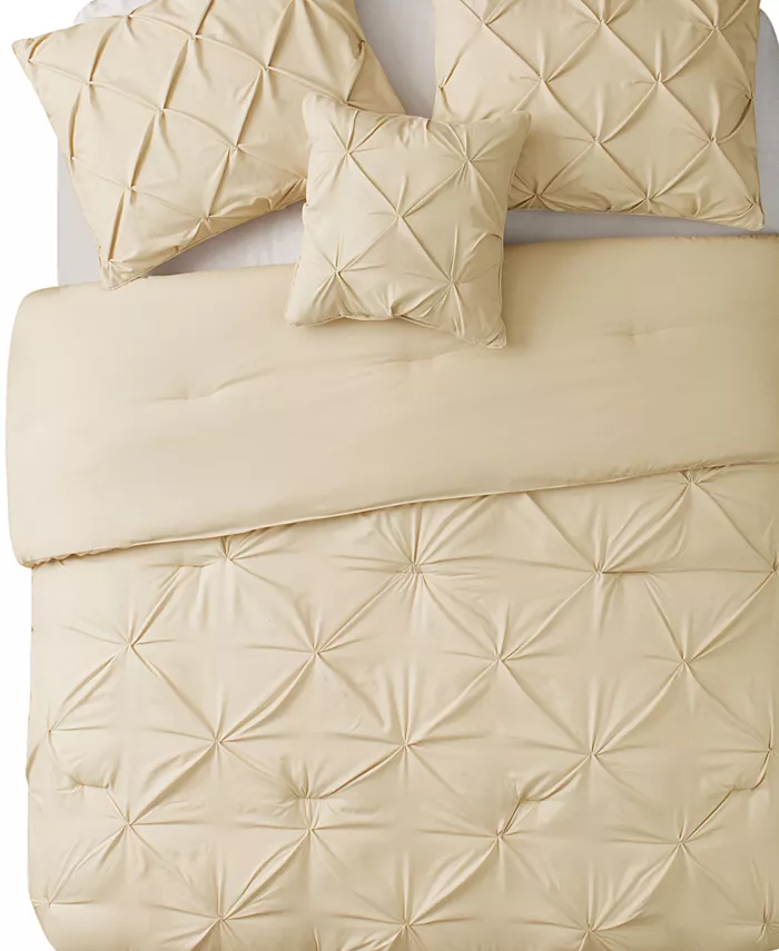 VCNY Home CLOSEOUT! Carmen Pintuck 4 Piece Comforter Set， Queen