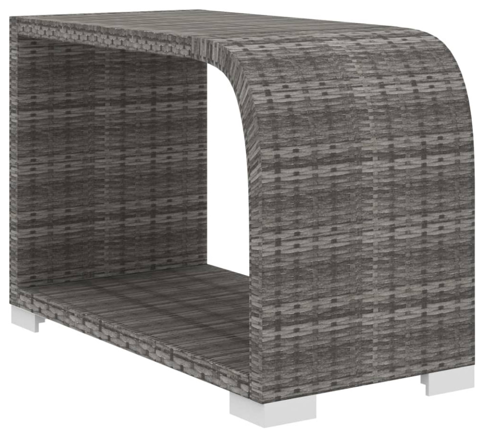 vidaXL Patio Sofa 11 Piece Patio Conversation Set with Cushions Poly Rattan Gray   Tropical   Outdoor Lounge Sets   by vidaXL LLC  Houzz