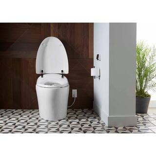 KOHLER Karing Intelligent 1-Piece 1.08 GPF Single Flush Elongated Toilet in White with built in bidet Seat Included K-77780-0