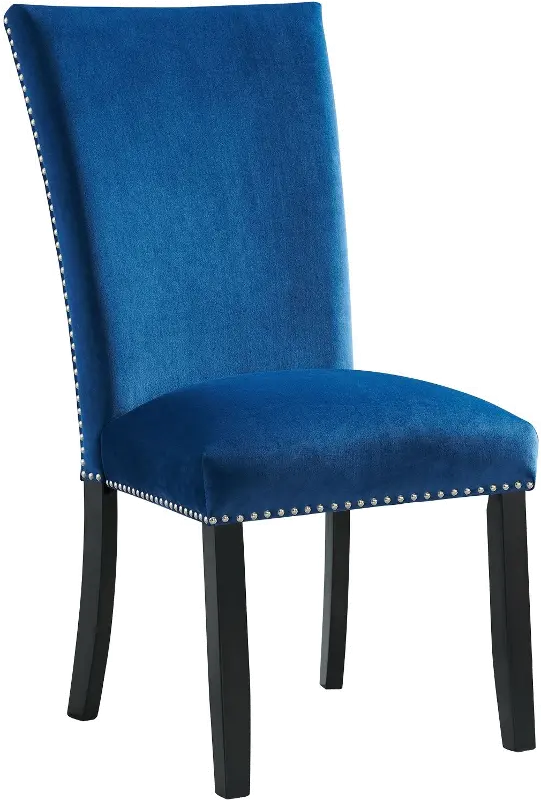 Valentino Blue Velvet Dining Room Chair