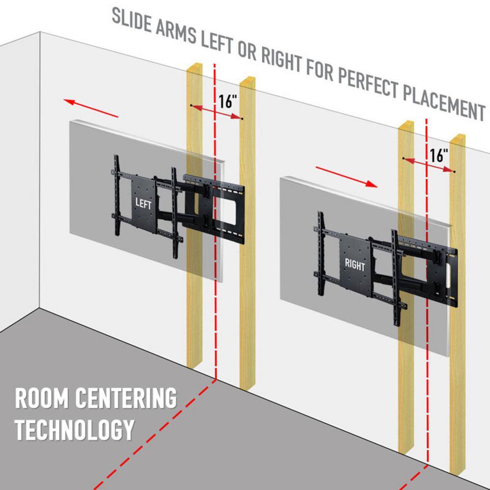 Aeon Stands and Mounts Full Motion TV Wall Mount with Included HDMI Cable Fits 37 in. - 70 in. TV and VESA Compatible 600 mm x 400 mm Aeon-40200