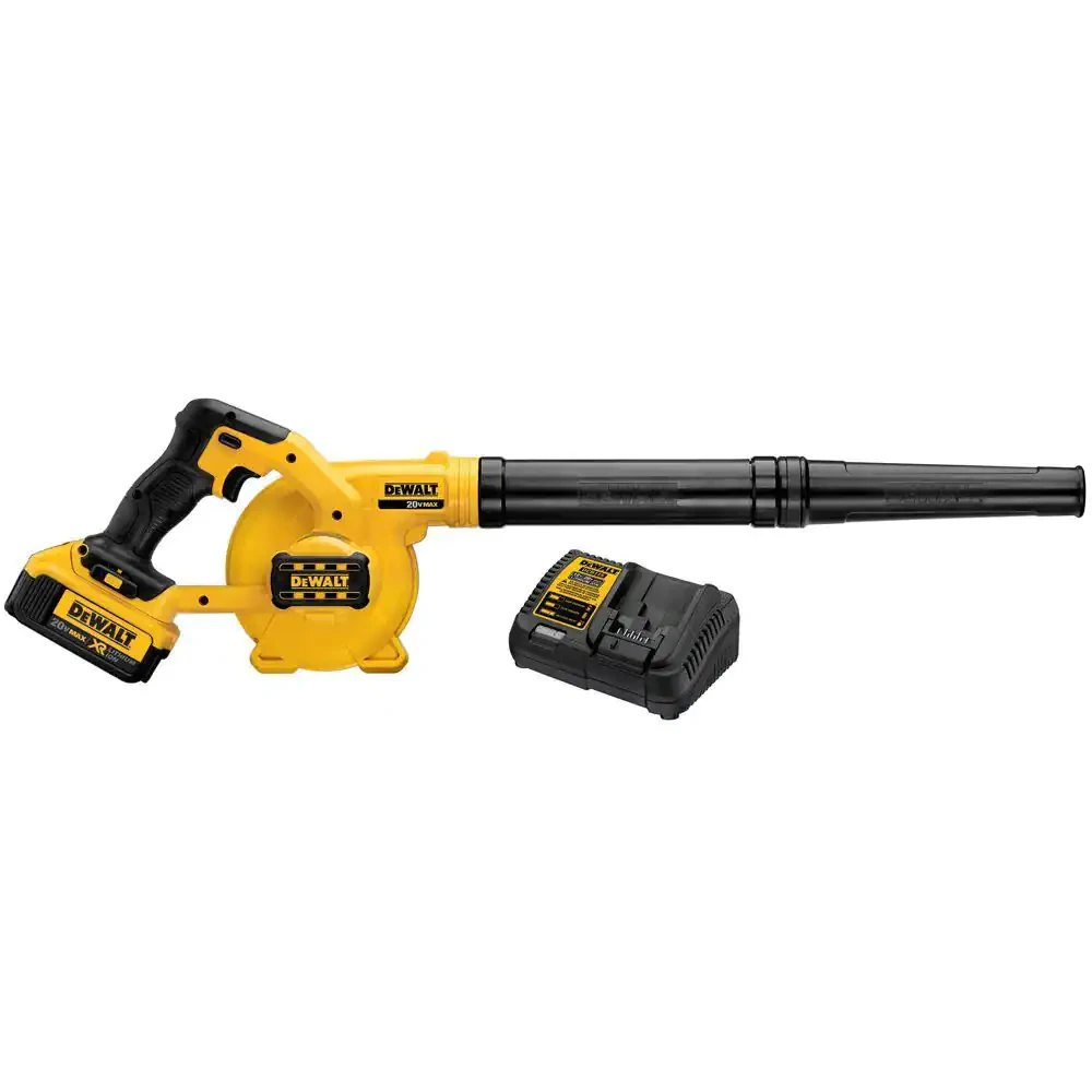 Dewalt 20-Volt MAX Cordless Compact Jobsite Blower 135 MPH 100 CFM With (1) 20-Volt 4.0Ah Battery and Charger