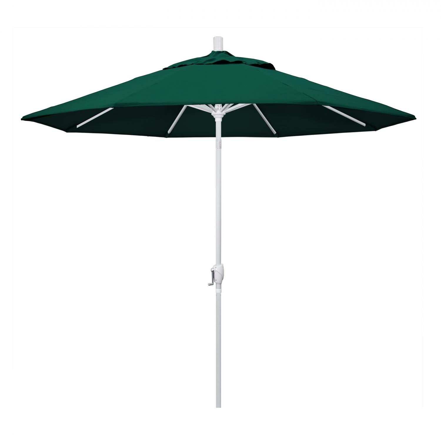 California Umbrella 9 Ft. Octagonal Aluminum Push Button Tilt Patio Umbrella W/ Crank Lift and Aluminum Ribs