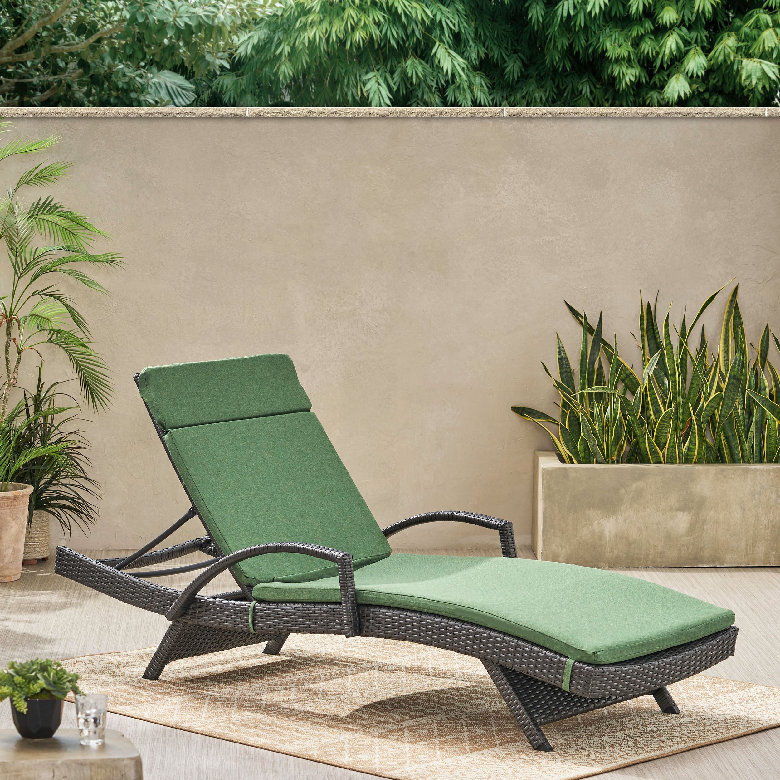 Soleil Outdoor Water Resistant Chaise Lounge Cushion