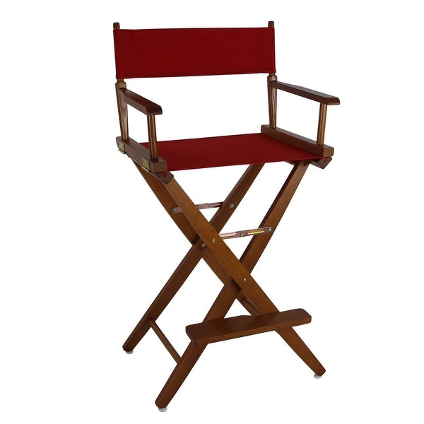 American Trails Extra-Wide 30-inch Premium American Oak Bar-Height Directors Chair