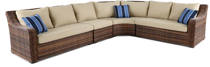 Tortola 4 Piece Linen Outdoor Patio Sectional