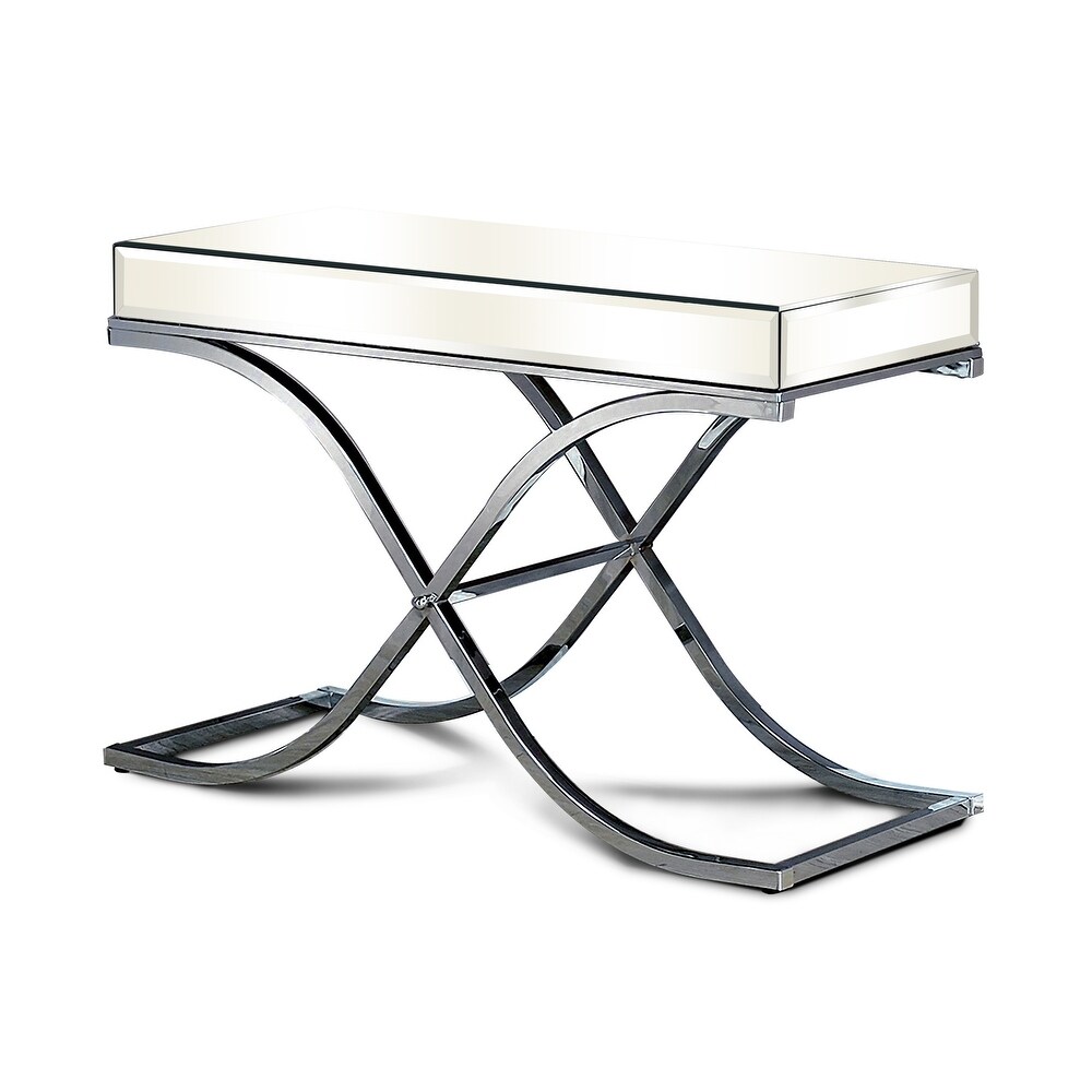 Laja Contemporary Chrome 48 inch Metal Sofa Table by Furniture of America