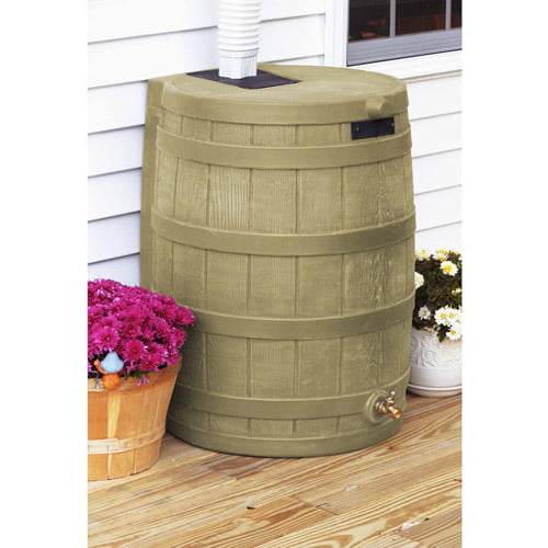 Good Ideas RW40-KHA Rain Wizard Rain Collection Barrel 40-Gallon， Khaki