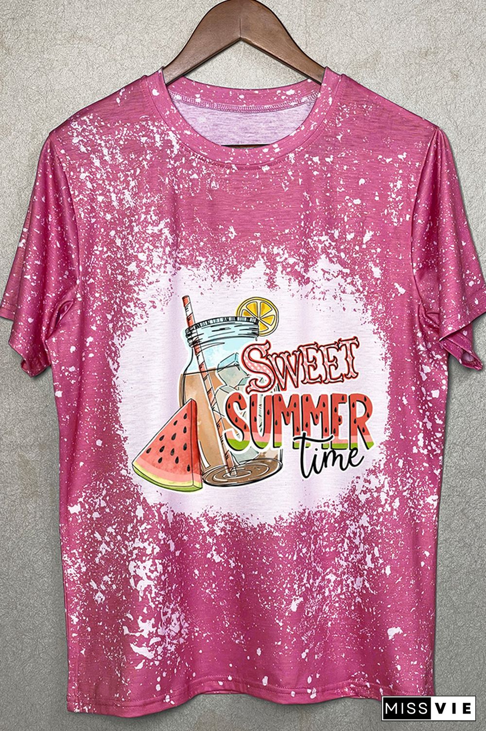 Sweet Summertime Print Graphic Tee Wholesale