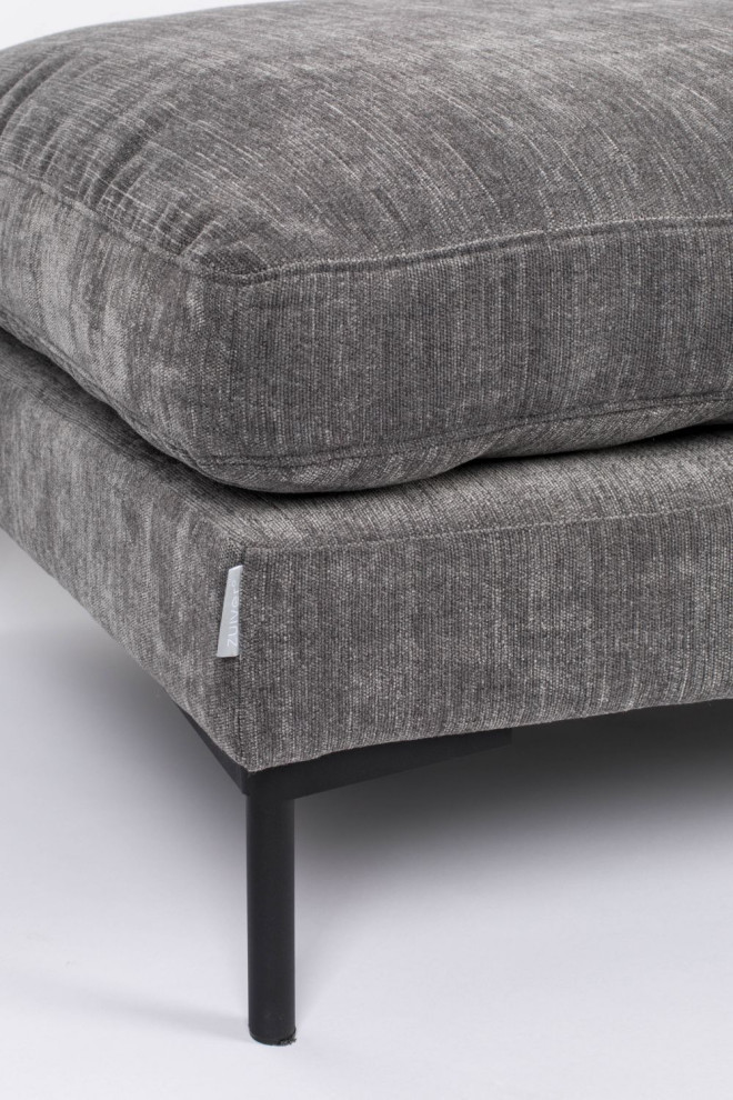 Dark Gray Upholstered Ottoman  Zuiver Summer   Transitional   Footstools And Ottomans   by Luxury Furnitures  Houzz